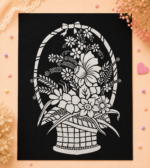 Hancraft cloth emboss painting DIY kit with random floral design, fabric painting colours, brush, palette, and 3D art craft supplies for kids and adults