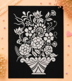 Hancraft cloth emboss painting DIY kit with random floral design, fabric painting colours, brush, palette, and 3D art craft supplies for kids and adults