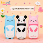 Kawaii Panda Pencil Case | Cute Panda Pencil Box | Zipper Pouch for School, Stationery & Travel | Multi colour