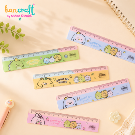 Hancraft kawaii cartoon plastic ruler 15cm cute measuring scale for kids school geometry drawing craft work and classroom use