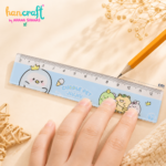 Hancraft kawaii cartoon plastic ruler 15cm cute measuring scale for kids school geometry drawing craft work and classroom use