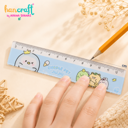 Hancraft kawaii cartoon plastic ruler 15cm cute measuring scale for kids school geometry drawing craft work and classroom use