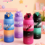 Premium sports sipper bottle with leakproof lid and gradient design for school gym travel