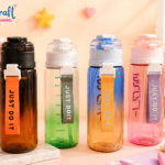 Just Do It premium aesthetic sipper bottle BPA free imported water bottle with strap Cute gradient leakproof water bottle Stylish reusable school water bottle Kawaii aesthetic hydration bottle for girls and boys