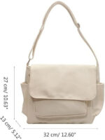 korean aesthetic large capacity shoulder canvas tote bag for women or men