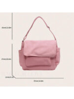korean aesthetic large capacity shoulder canvas tote bag for women or men