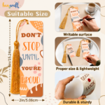 Aesthetic Motivational Bookmark with Golden Tassel for Students and Book Lovers