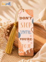 Aesthetic Motivational Bookmark with Golden Tassel for Students and Book Lovers