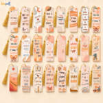 Aesthetic Motivational Bookmark with Golden Tassel for Students and Book Lovers