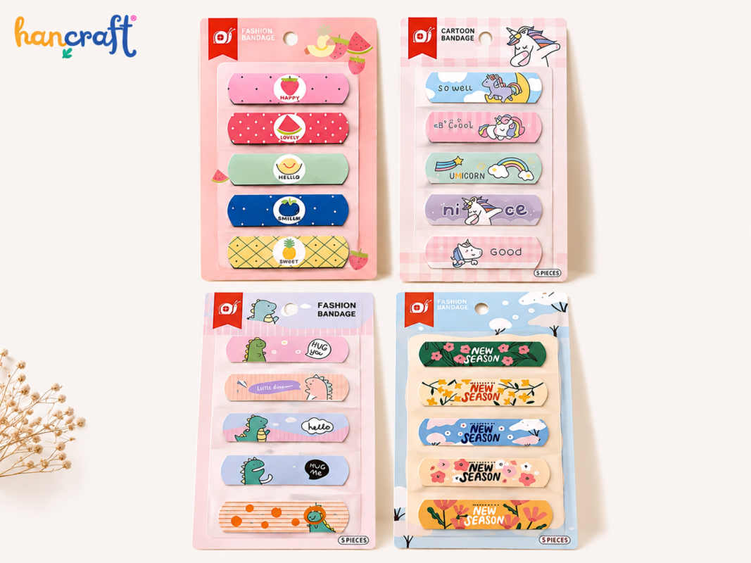 cartoon printed bandages pack of 5